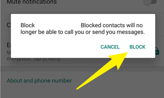 bloqueado ou excluído no whatsApp