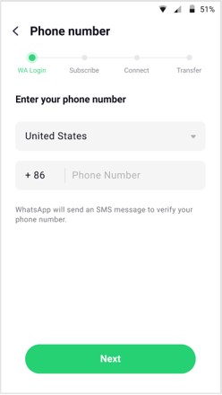 insira o número usado no whatsapp
