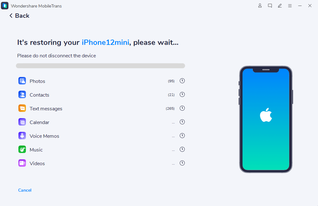 transfer data from android to iphone