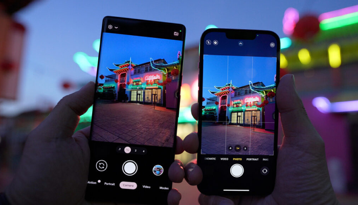 iphone 13 pro vs. pixel 6 pro modo noturno