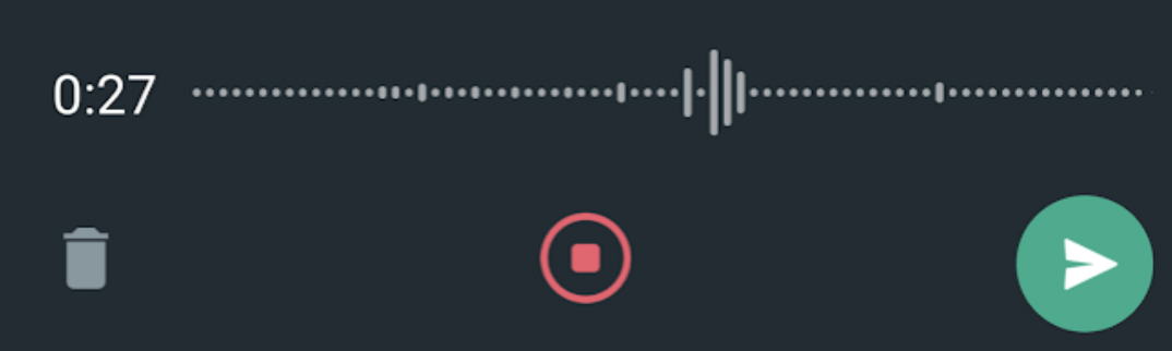 send Voice messages on whatsApp