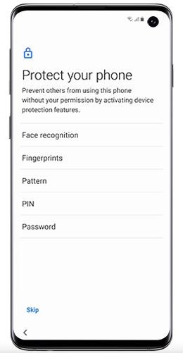 protect the phone with a password