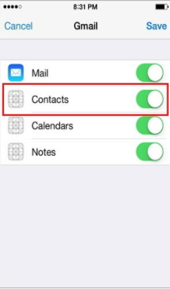 enable contacts