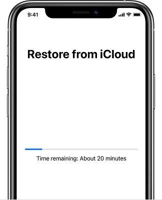 restaurar a partir de backups do icloud