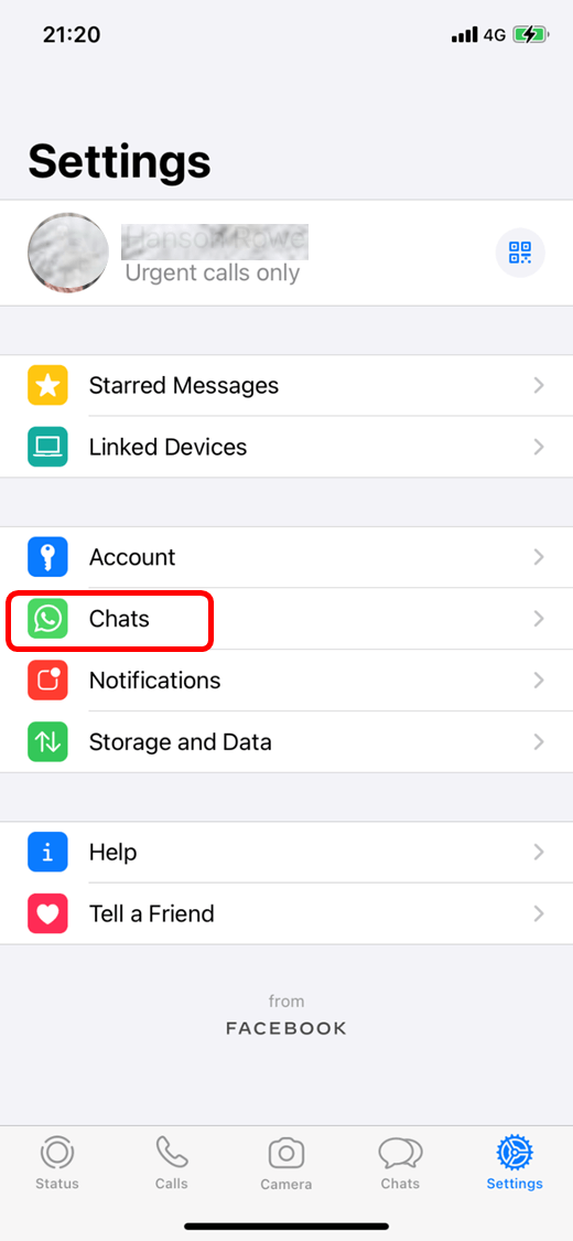 whatsapp settings