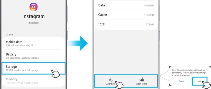 Menghapus data aplikasi