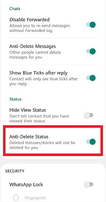 enable anti delete option