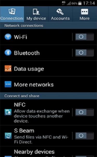 envie arquivos via nfc e wifi direto