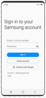 configurar conta Samsung