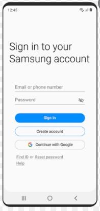 Configura l'account Samsung