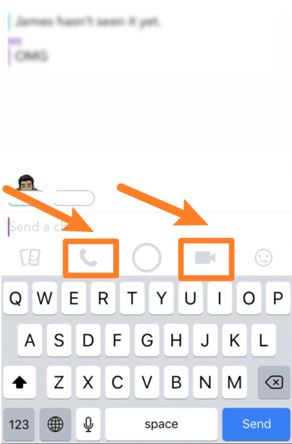 make voice/video calls on Snapchat