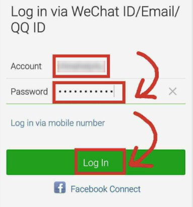 Login di wechat