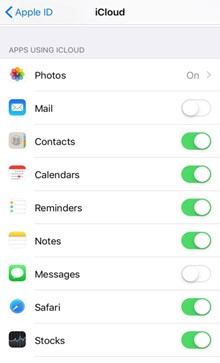 toggle contacts to on
