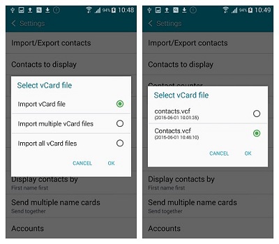 transfer contacts from pc to android with gmail