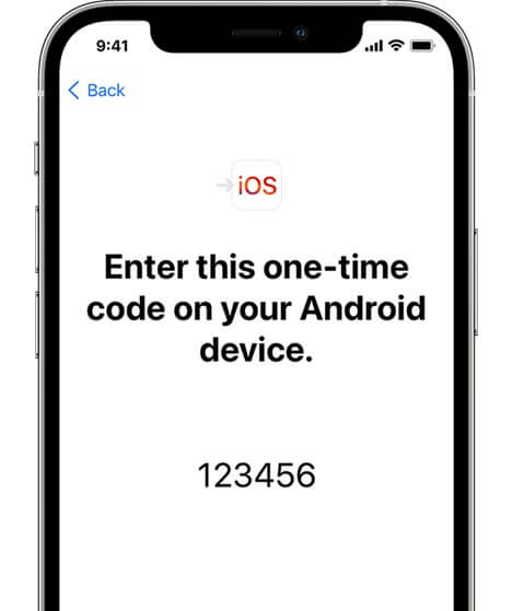 saisir le code sur le site ios