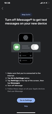 turn off imessages with switch to android