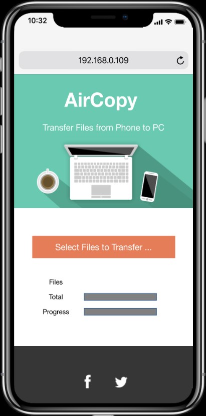 transfer file dengan AirCopy