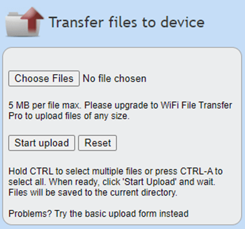 wifi file transfer windows 10 to android