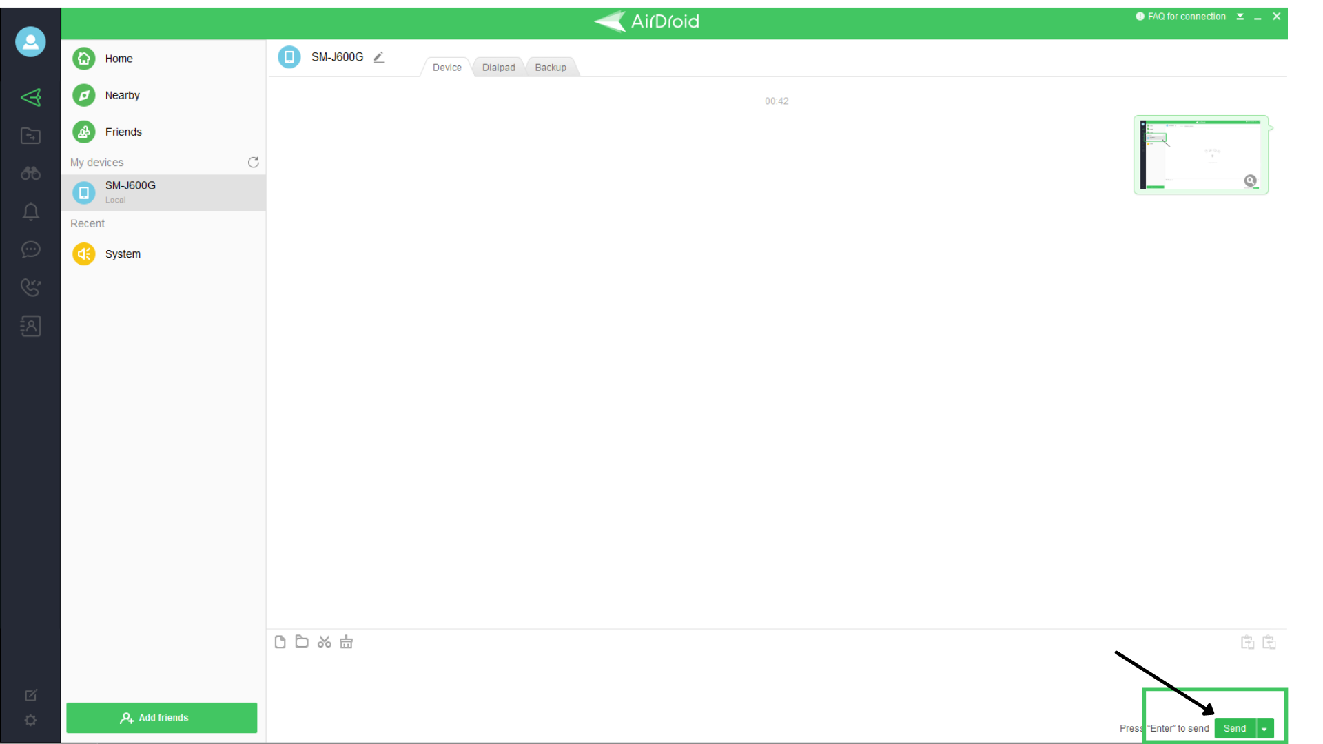 transferir arquivos com airdroid 2