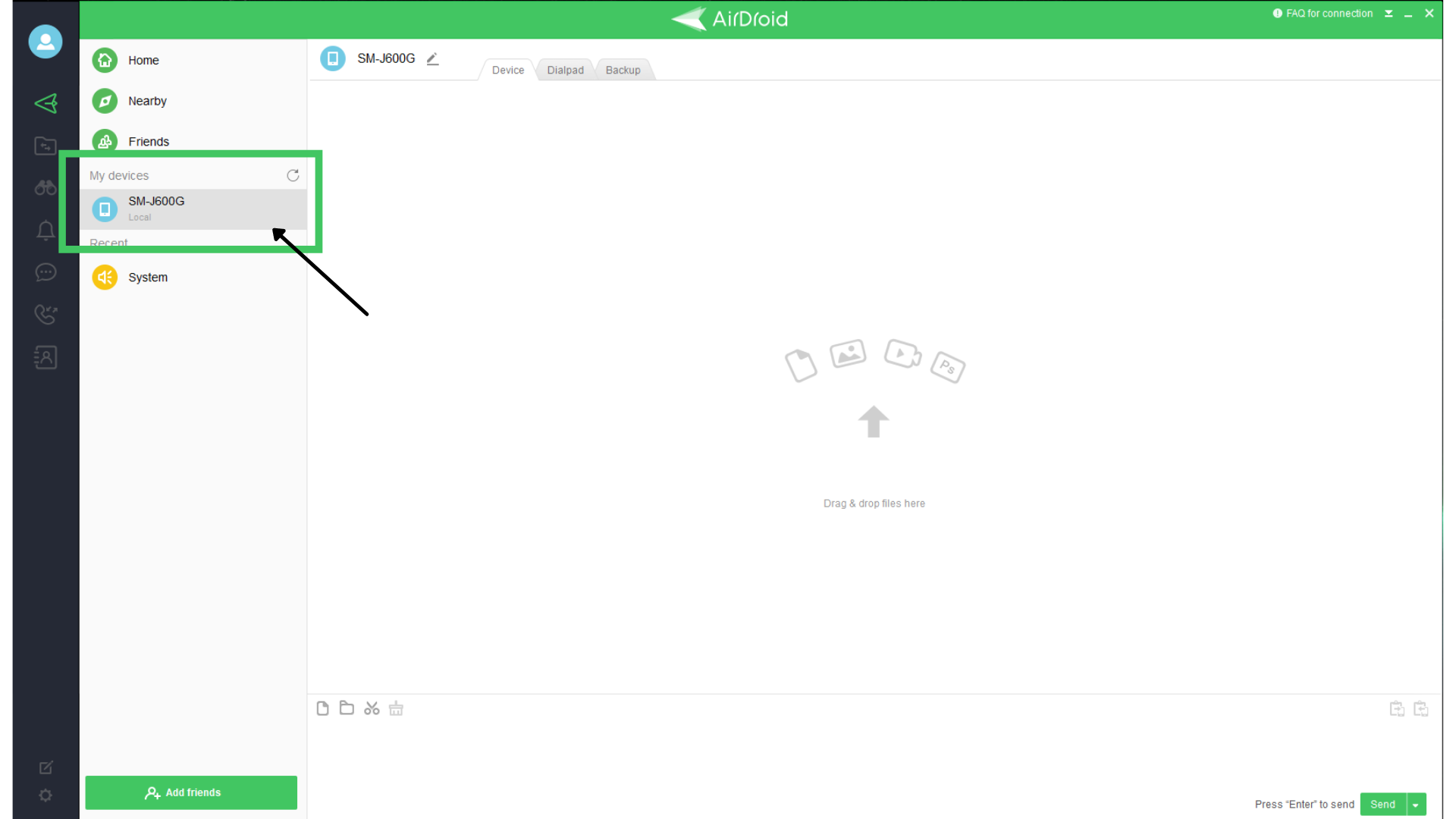 transferir arquivos com airdroid 3