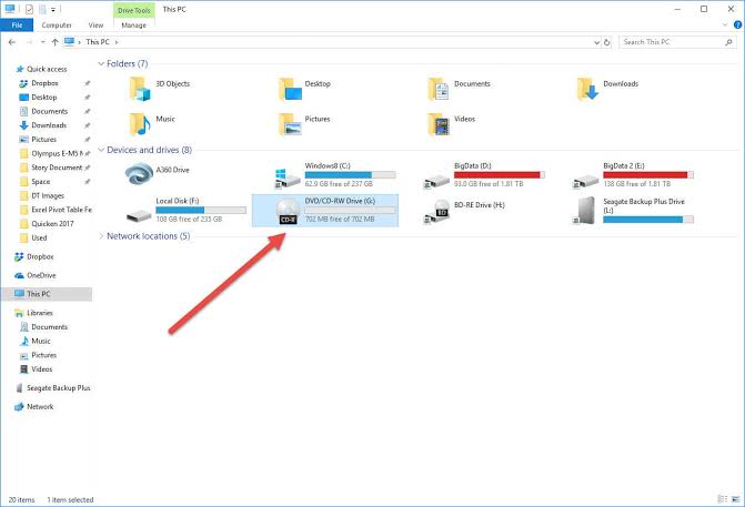 transferir fotos do Samsung S10 para um pendrive usando o Windows Explorer