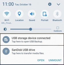 trasferire foto da Samsung a USB flash driver