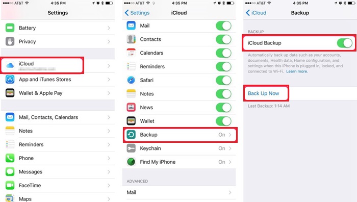 Backup video su icloud da iphone