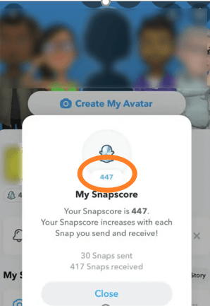 vérifiez votre score Snapchat