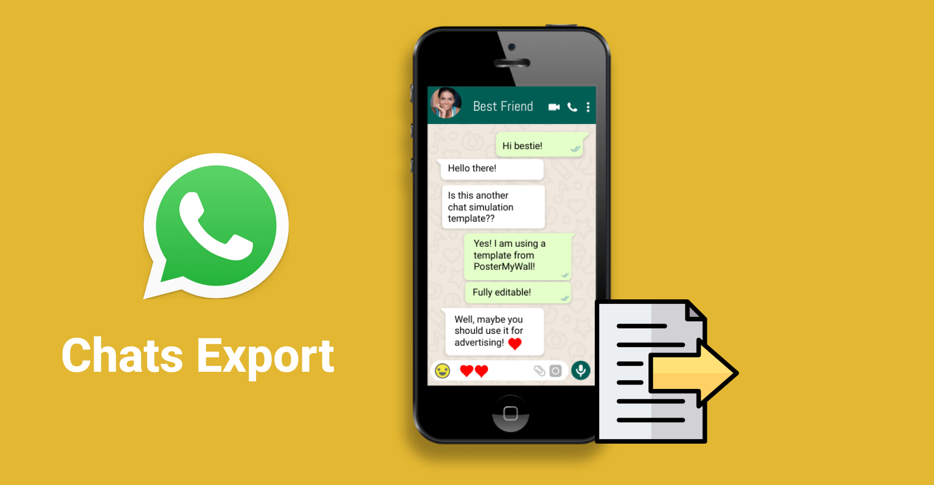 exportación de chats