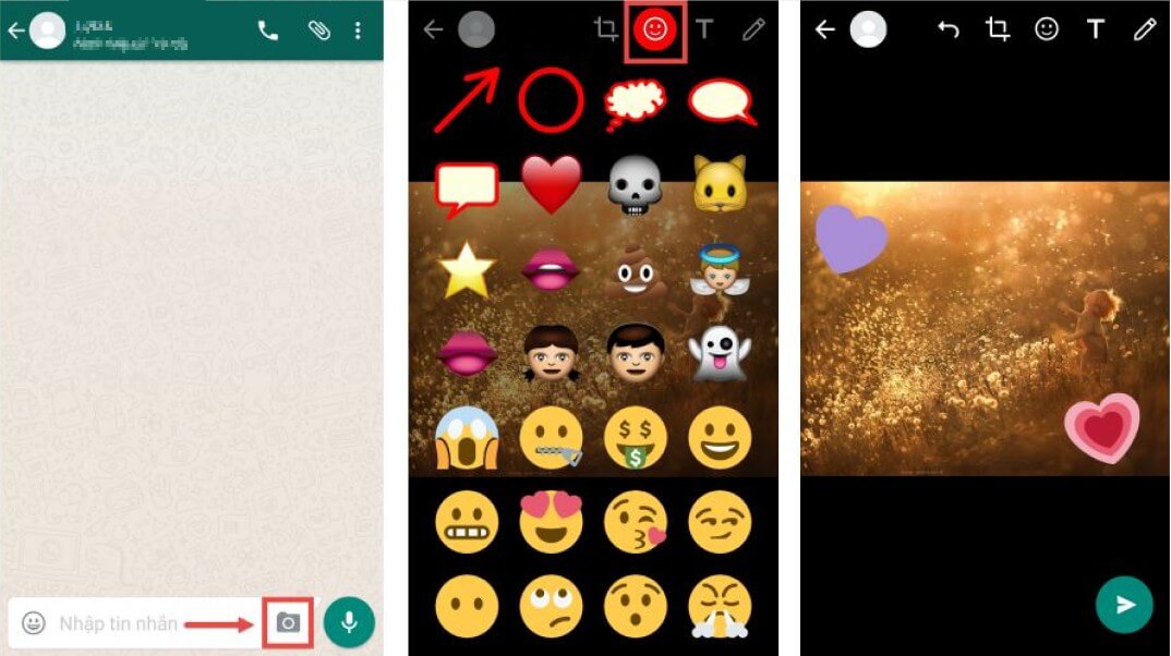 ajouter des emojis whatsapp