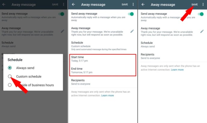 scheduling whatsapp messages