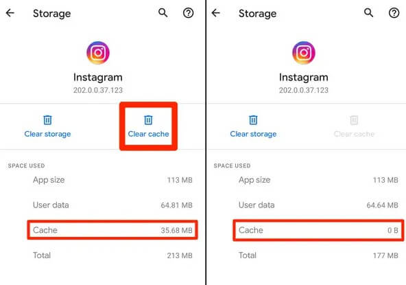  clear instagram cache