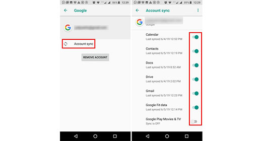 Transfer from Android to new Samsung with Google Sync