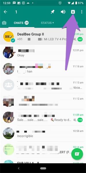 archive a whatsapp chat on android