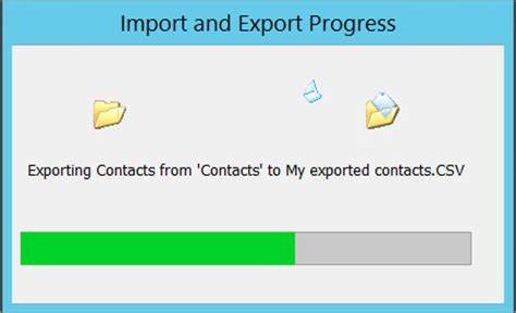 exportation du fichier de contacts