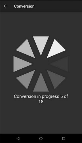 the conversion process starts