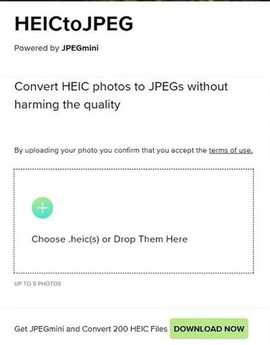 scegliere i file HEIC da modificare