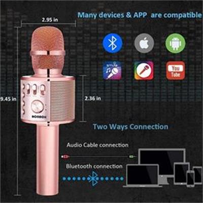 bonak micrófono inalámbrico bluetooth para karaoke