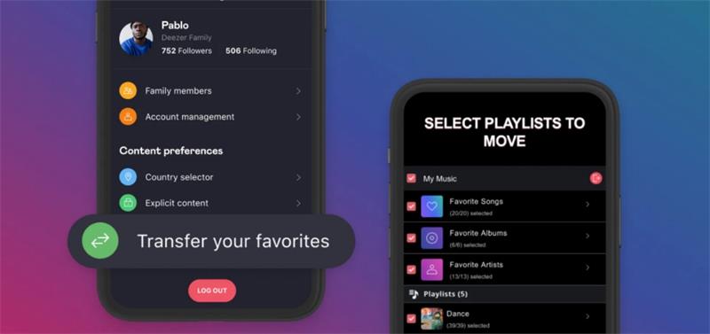 deezer إخراج قائمة التشغيل