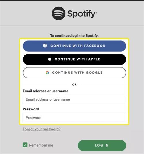 ربط حساب spotify