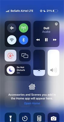 open the control center