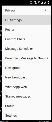 aplicar y eliminar GBWhatsapp tema 1