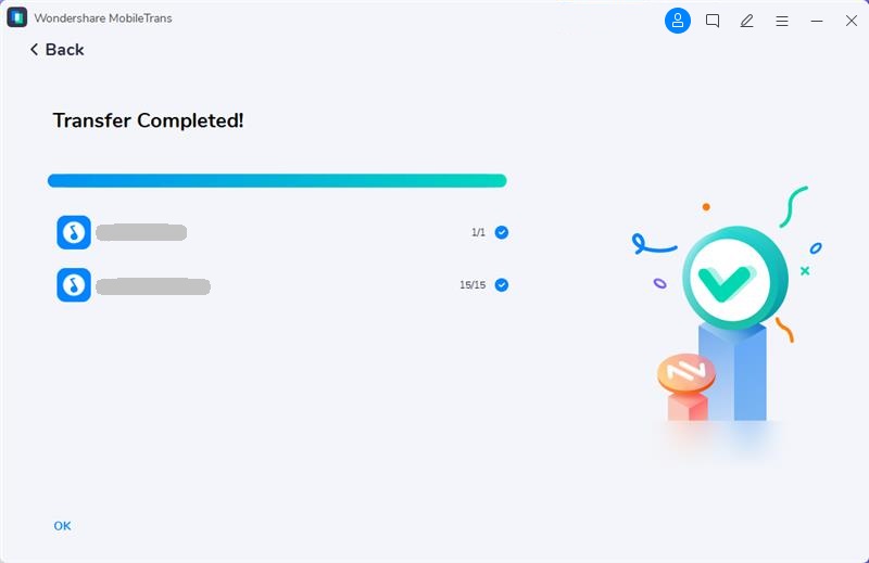 transferencia completa de la lista de reproducción mobile trans