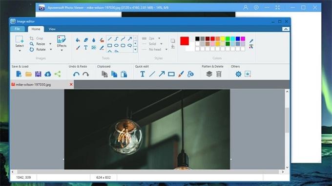 interfaccia del visualizzatore di foto apowersoft