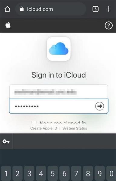 signing into icloud on android