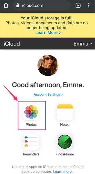 access icloud images