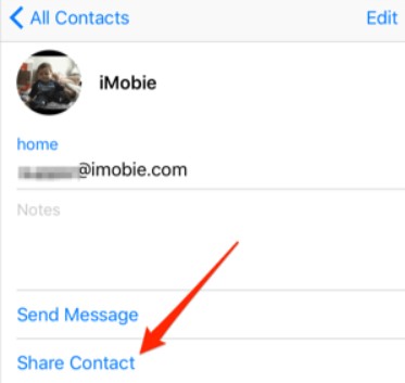 copying contacts via email