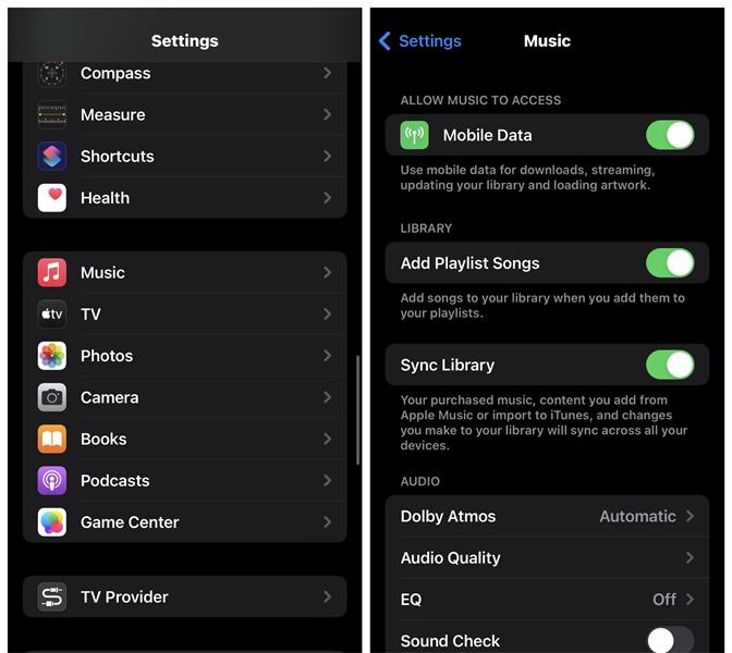 launch the settings app