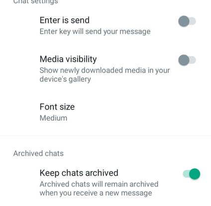 go to settings on whatsapp