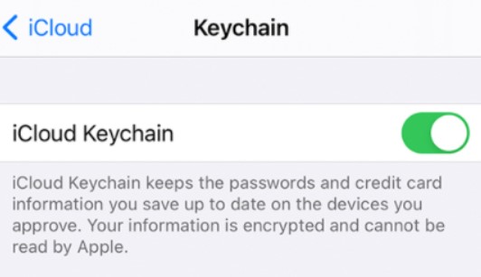 transfer passwords via keychain
